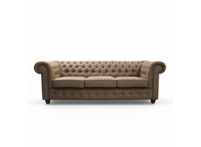 Chesterfield Canapé-Set Sofa 3+1+1 Couch Polsterset Sofas Couchen Komplett