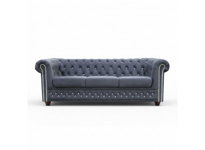 Chesterfield Sofagarnitur Sofa 3+1+1 Polster Couch Sofas Sëtz Kristallsteng