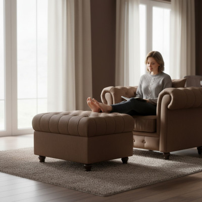 Chesterfield 3+1 Sëtzer Polstersofagarnitur Couch Lieder Sofas Wuonzëmmer Sofa
