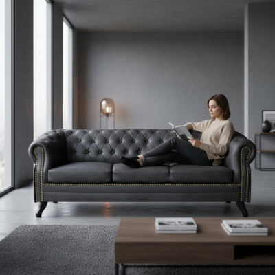 Chesterfield Sofagarnitur 3+2+1 Glasgow Couch Polsterset Sofas Canapéeën Nei