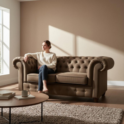 Chesterfield Sofa Garnitur 3+2+1 Couch Polster Set Sofae Couchen Komplett Set