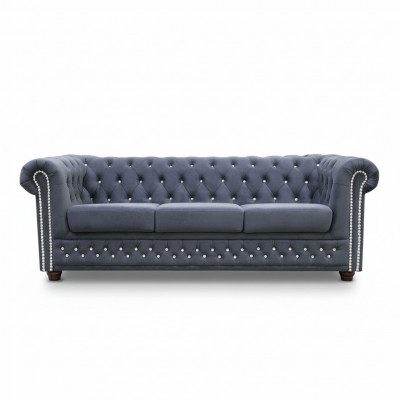 Chesterfield Sofagarnitur 3+2+1 Schloofcouch Sofa Couch Polster Lieder Diven Bett