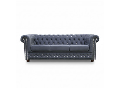 Chesterfield Sofagarnitur 3+2+1 Schloofcouch Sofa Couch Polster Lieder Diven Bett