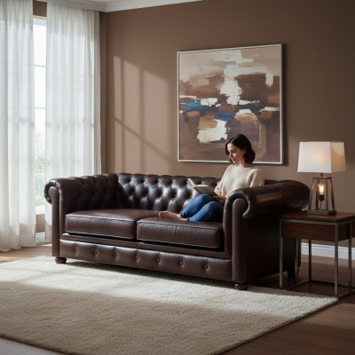 Chesterfield Kanapee Garnitur 3+2+1 Yorki Couch Polsterset Sofasen Couchen Nei