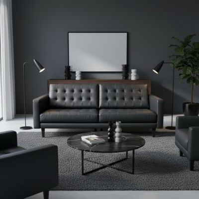 Modern Design Chesterfield Garnitur Sofa Couch Polster Lieder Garnituren 3+2 Nei