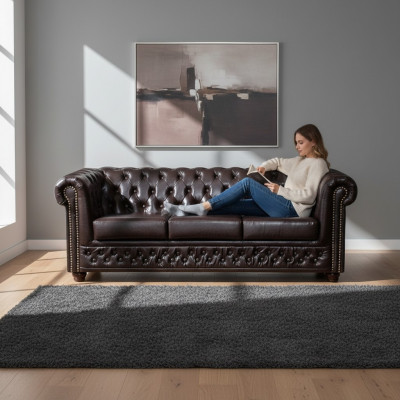 Chesterfield Sofagarnitur Sofa Polster Design Lieder Stoff Garnituren 3+2 Canapéen