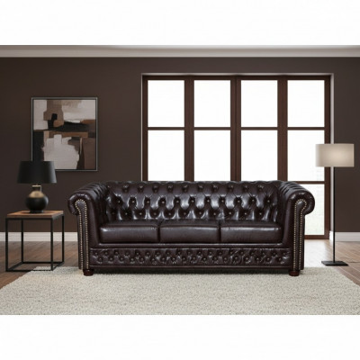 Chesterfield Sofagarnitur Sofa Polster Design Lieder Stoff Garnituren 3+2 Canapéen