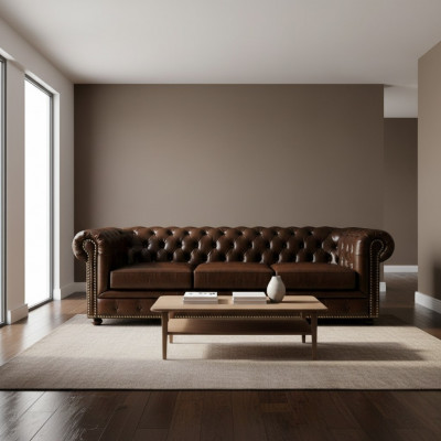 Chesterfield Sofa 2 Sëtz York Canapé Polster Sofas Couchen Nei