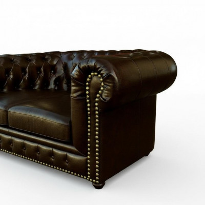 Chesterfield Sofa 2 Sëtz York Canapé Polster Sofas Couchen Nei