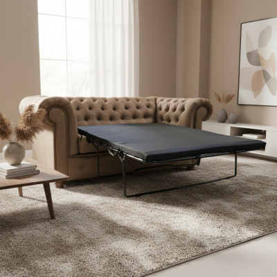 Chesterfield Cambridge 2-Sëtz Sofa Büro Couch mat Schlaffunktion Sofas Couchen