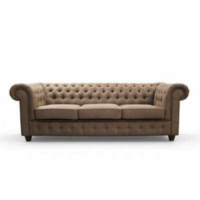 Chesterfield Design Luxus gepolstert Sëtz Couch XXL grouss 3-Sëtz Sofa Couchen