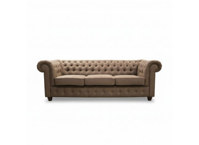 Chesterfield Cambridge 3-Sëtzer mat Bettfunktion Couch Polstersofa Couchen Nei