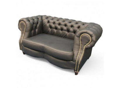Chesterfield Lincoln 2-Sëtzer Canapé Polster Sofas Canapéen Design Sofa Club Lieder