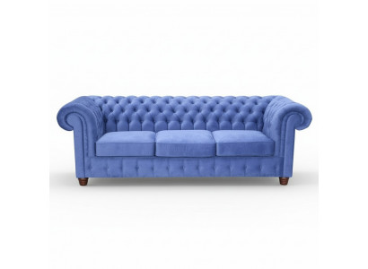 Design Klassiker Chesterfield Grouss XXL 3 Sëtzer Couch Lieder Textil Sofas Couchen