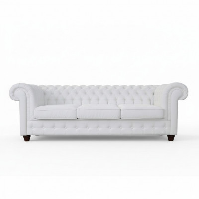 Chesterfield Mello 3-Sëtzer mat Bettfunktioun Couch Polster Sofase Couchen Sofa