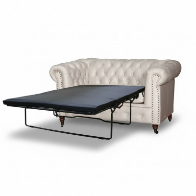 Chesterfield Oxford 2-Sëtz Sofa mat Schlafterfunktion Couch Polster Sofas Couchen Neit