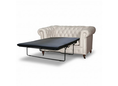 Chesterfield Oxford 2-Sëtz Sofa mat Schlafterfunktion Couch Polster Sofas Couchen Neit