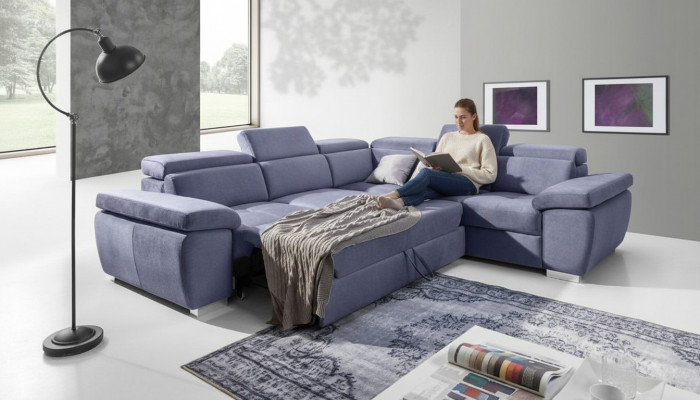 XXL gepolstert Wunnlandschaft Canapé Eck Sëtz Polster Schlof Garnitur Couche Sofas