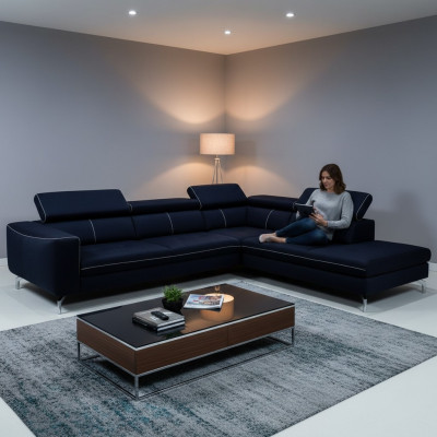 XXL Polstersofa Eck Sëtzpolster Schlof Wunnlandschaft Garnitur Couwen