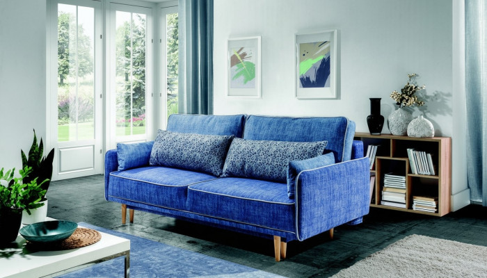 Mega komfortabelt moderne 3-Sëtz-Schlofsofa am klassesche Stil aus Europa