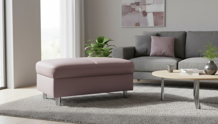 XXL Club Lounge Hocker Pufa Lieder Ottoman Designer Stoff Fousshocker Design