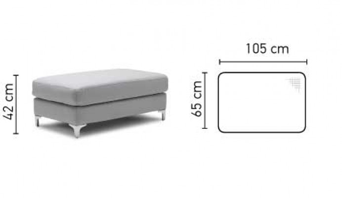 XXL Club Fousshocker Lounge Hocker Ottomann Pufa Textil Ottoman Designer
