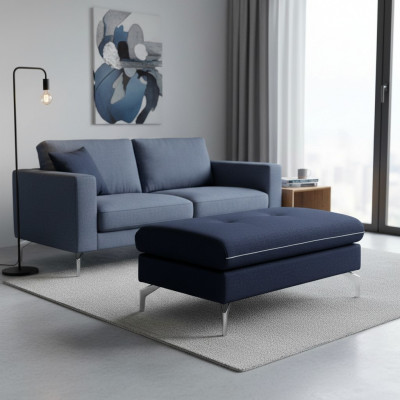 XXL Club Foussocker Stoff Lounge Hocker Ottoman Pufa Textil Ottoman