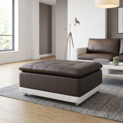 Lounge Hocker XXL Club Fouss-Hocker Ottomane Pufa Lieder Textil Ottoman