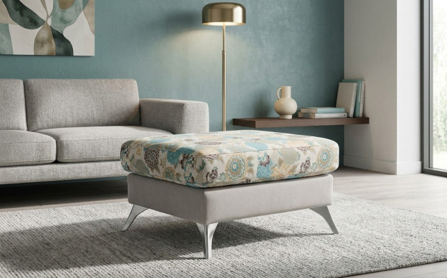 XXL Club Foussocker Lounge Hocker Ottomane Pufa Lieder Textil Ottoman