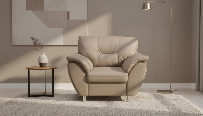 Design Relax Club Fauteuil Lounge Canapé Stull Fernsehpolster Canapé Stoff 1 Sëtzer