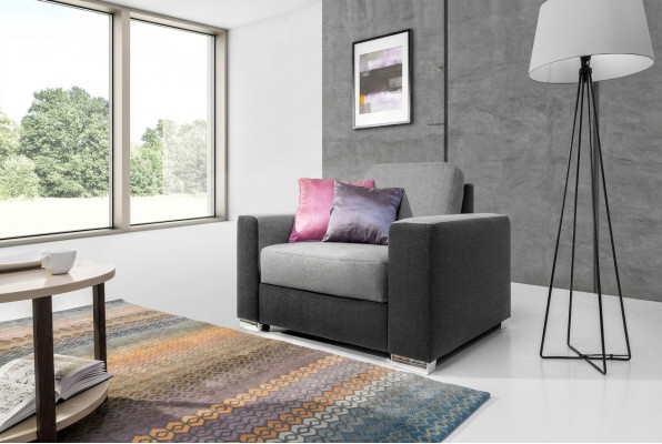 Design Relax Club Fauteuil Lounge Stull Fernseh Polstersofa Stoff 1 Sëtz Sofa