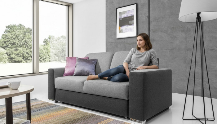 Chesterfield 2 Sëtzer Designer Sofa Couch Polster Sofas Couchen Stoff Textil Nei