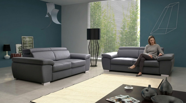 Design Polster Sëtz Canapé 2 Sëtzer Garnitur Sofa Sofas Canapéen Textil Stoff Nei