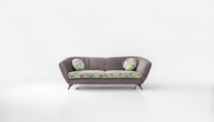 Design 3-Sëtzer Relax Club Canapéen Lounge Sofa Textil Polster Couch Stoff Couchen