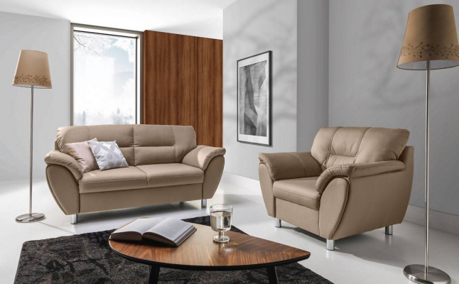 Garnitur Sofagarnitur 2+1 Sëtzer Couche Sofa Couchen Polster Stoff Sofas