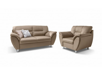 Garnitur Sofagarnitur 2+1 Sëtzer Couche Sofa Couchen Polster Stoff Sofas