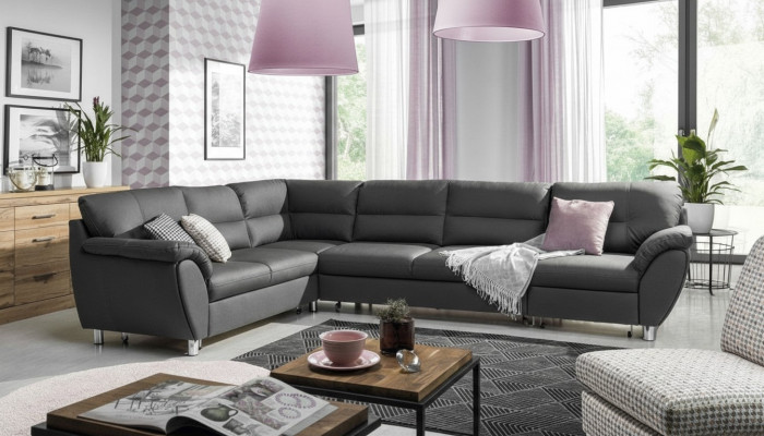 Wunnlandschaft Schlofssofa U-Form Stoff Textil Sofa Canapé Polster Eck