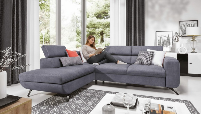 Moderne Schlofcouch Schlofsofa Bettfunktioun Sofa Couch Polstersëtz Garnitur Eck
