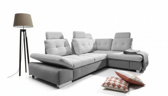 Textil Ecksofa Sofa Canapé Polster Eck Garnitur Stoff Schlofzëmmer Liewenslandschaft Nei