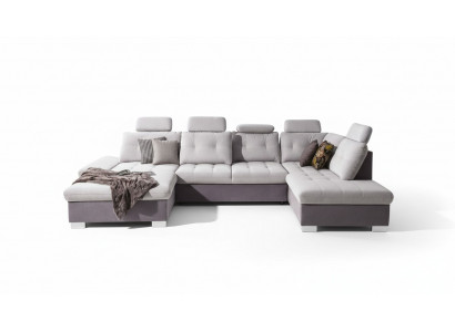 Multifunktiounscouch Ecksofa Couch Polster Verstellbaren Réck Wunnlandschaft