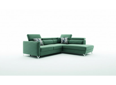 Modern Eckcouch Sofa Polster Garnitur Wunnlandschaft Canapé Sofa Eck Sëtz Nei