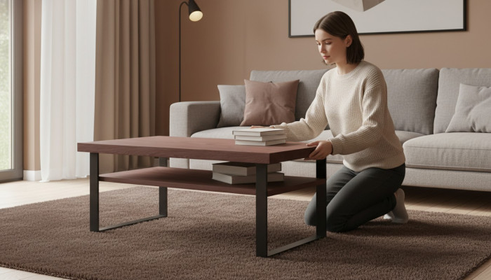 Couchtisch Design Bäistelltësch Dëscher Designer Holzdëscher Eedler Rechteckeg