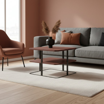 Couchtisch Design Niewentafel Dëscher Designer Holzdëscher Edler Rechteckegen S3