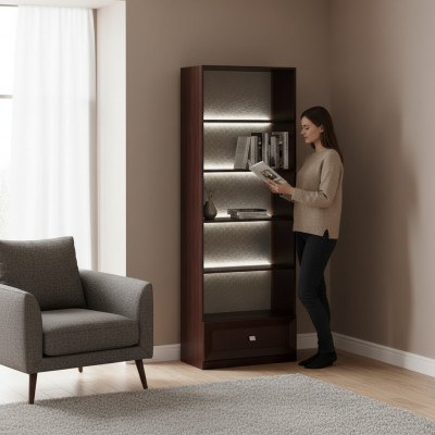 System Büro Miwwelen Vitrinn Akteschaf Klassesch Dekor Holzschaf Regal