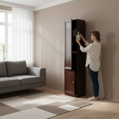 System Büro Deko Miwwelen Vitrinn Akteschaf Klassesch Regal Holz Schaf