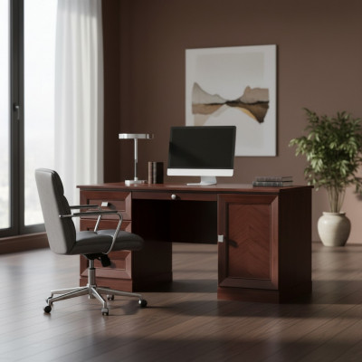 Edelt Holz Büro Schreifdësch Klassësche Dësch Büro Dëscher Antiken Stil Monaco