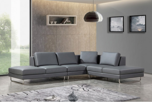 Ledercouch Design Polster Eckecksofa Wunnlandschaft Ecke Sofae Kauschen