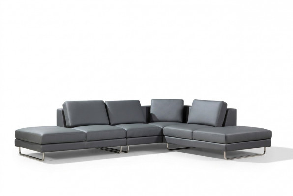Ledercouch Design Polster Eckecksofa Wunnlandschaft Ecke Sofae Kauschen