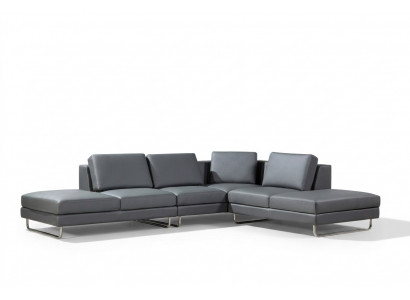 Ledercouch Design Polster Eckecksofa Wunnlandschaft Ecke Sofae Kauschen