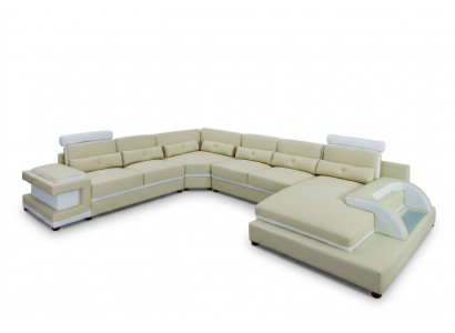 Ledercouch XXL Grouss Canapéë Sofa Couch Couch Polster Eckcouch Wunnlandschaft Lieder